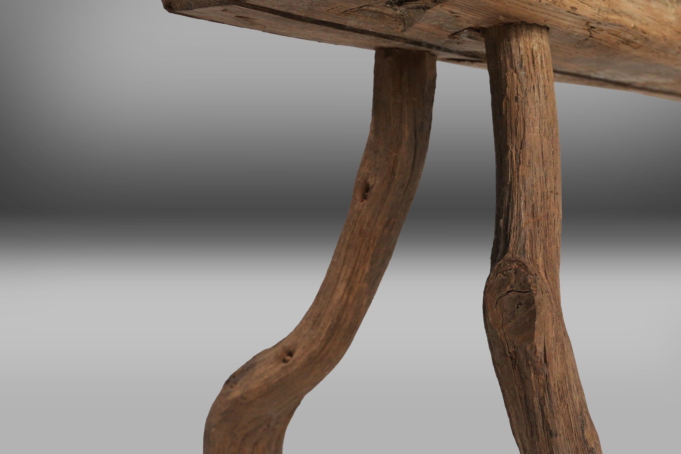 Rustic Tree Trunk Bench, France, 1850sthumbnail
